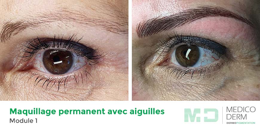 Procédure de maquillage permanent par dermopigmentation du sourcil à Namur